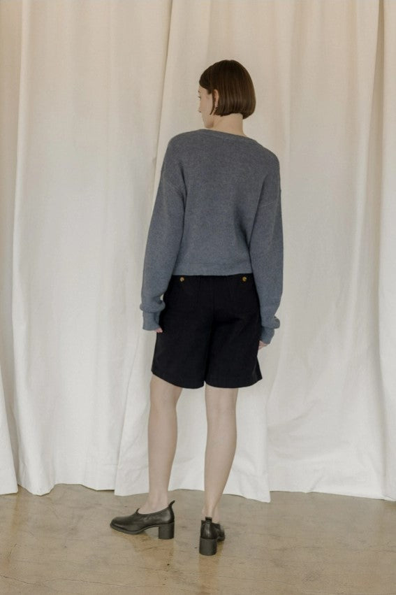 The Anna Sweater | Knit Sweater with Contrast Side Seam